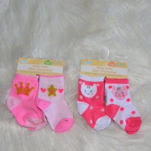 Angel Of Mines Girls 12-18 Mths Baby Socks, Pink